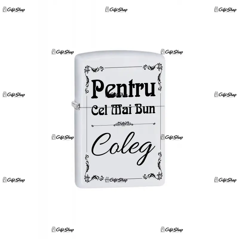 Cel mai bun coleg, bricheta metalica gravata laser cu mesaj